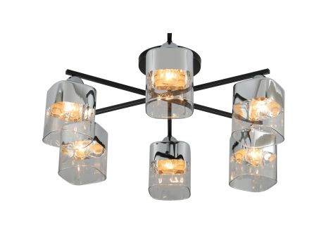 Потолочная люстра Sirius 07275/6 Matte Black+CR на 6 плафонов