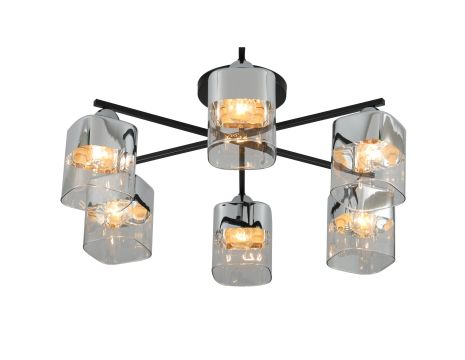 Потолочная люстра Sirius 07275/6 Matte Black+CR на 6 плафонов