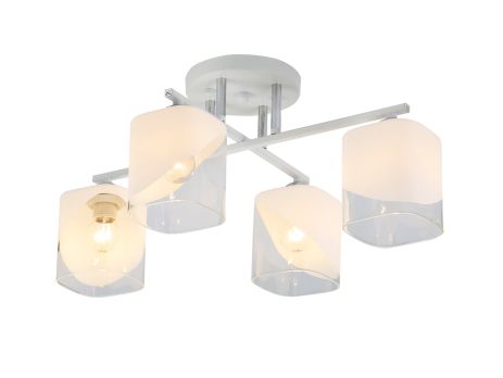 Потолочная люстра Sirius 07245/4 Matte White+CR на 4 плафона