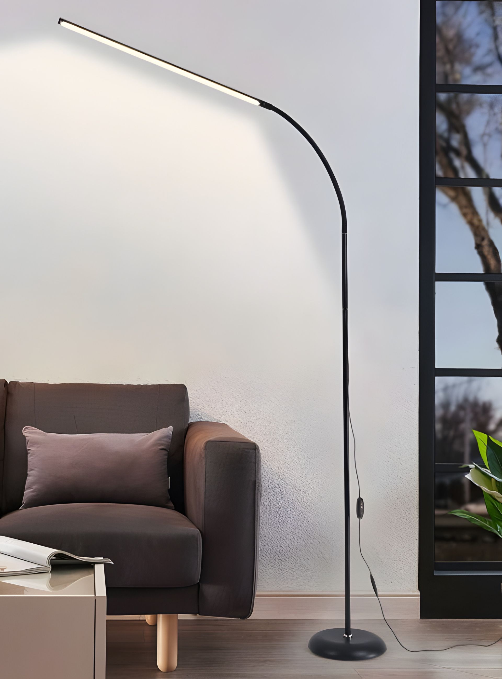 Современный светодиодный торшер VALESO, модель 6028-300 BK, черного цвета Современный светодиодный торшер VALESO, модель 6028-300 BK, черного цвета