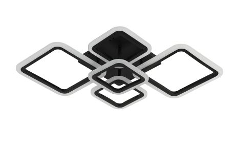 Люстра стельова світлодіодна для вітальні та спальні VALESO 2055/5 Чорний 128W