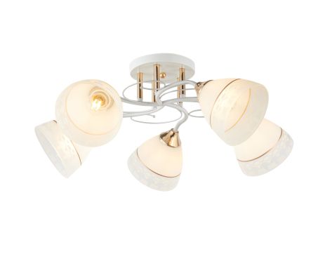 Декоративная люстра V 6411-5 WH+FG Декоративная люстра V 6411-5 WH+FG