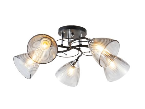 Люстра декоративна V 6412-5 BK+CR