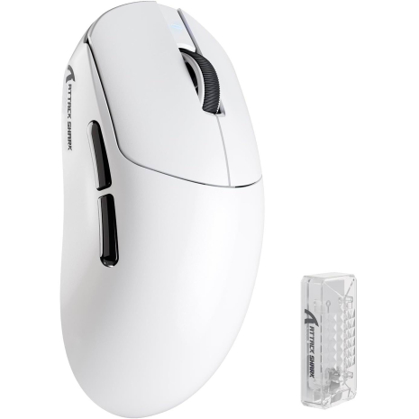Бездротова миша ATTACK SHARK X8 Pro PAW 3395PRO Sensor,40K DPI,8K 2.4G/USB-C з кабелем/Bluetooth Біла Бездротова миша ATTACK SHARK X8 Pro PAW 3395PRO Sensor,40K DPI,8K 2.4G/USB-C з кабелем/Bluetooth Біла