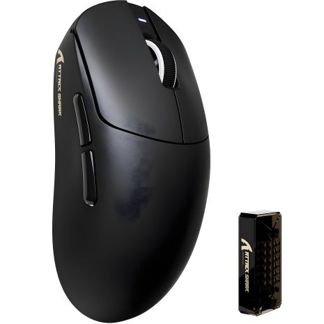 ATTACK SHARK X8 Pro бездротова миша PAW 3395PRO Sensor,40K DPI,8K 2.4G/USB-C з кабелем/Bluetooth чорна