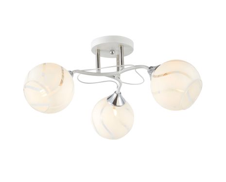 Люстра декоративна IS 6399-3 WH+CR з кришталевими підвісками