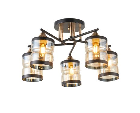 Декоративна люстра IS 6318-5 BK+FG