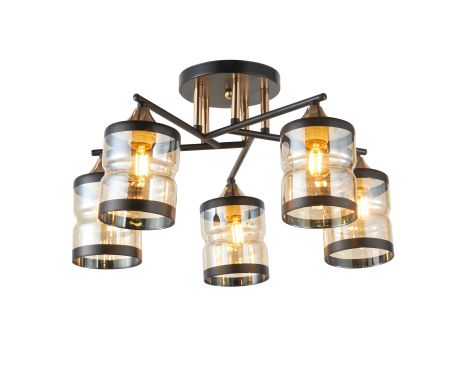 Декоративна люстра IS 6318-5 BK+FG