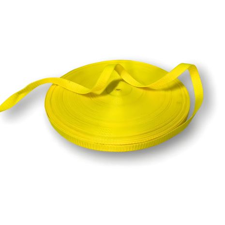 Полиэстеровая лента 1т 25мм 50м желтая