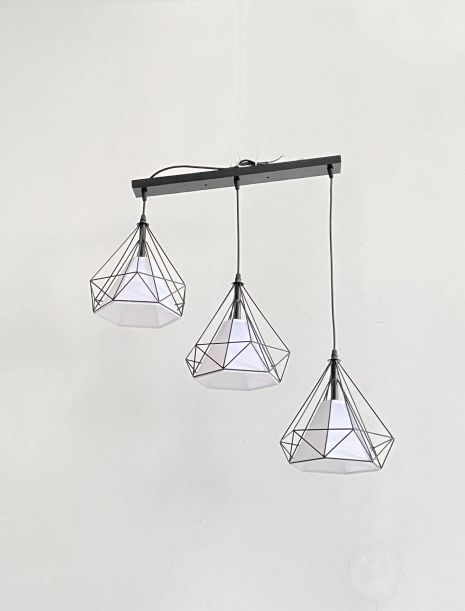 Подвесной светильник VALESO TY01B-3 Лофт, черный, на три плафона, E27