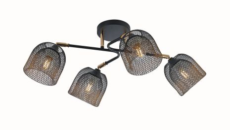 Декоративная люстра модель V 6324-4 BK+FG Декоративная люстра модель V 6324-4 BK+FG