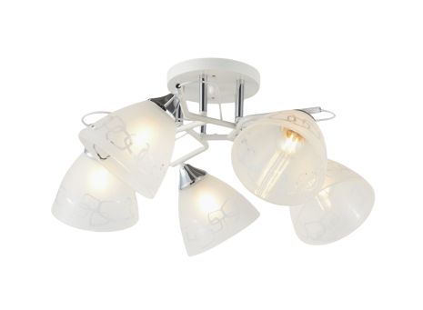 Элегантная люстра V 6326-5 WH+CR Элегантная люстра V 6326-5 WH+CR