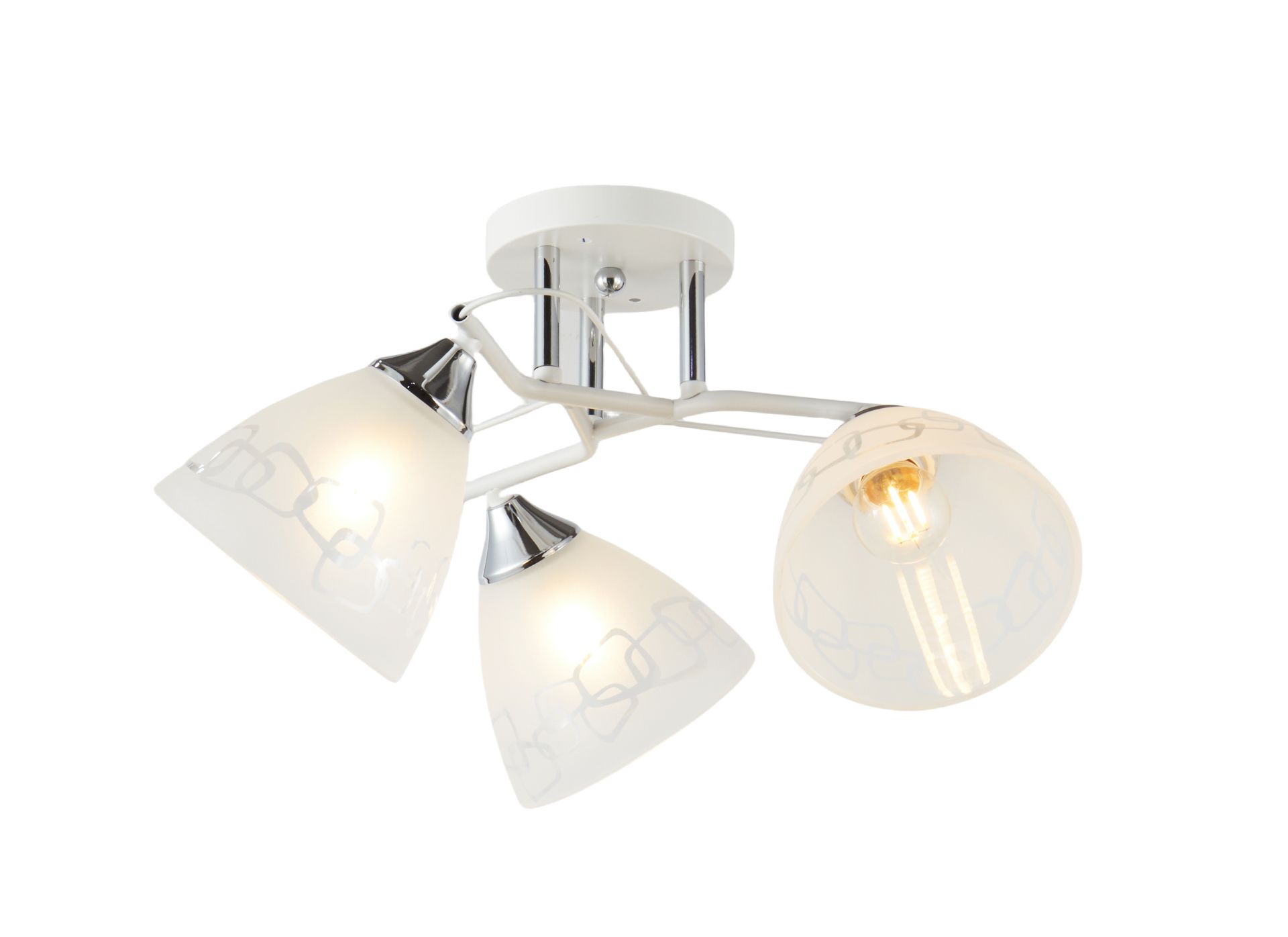 Люстра декоративна V 6326-3 WH+CR для стилізованого інтер'єру Люстра декоративна V 6326-3 WH+CR для стилізованого інтер'єру