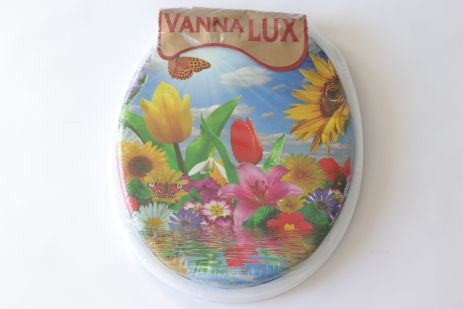 Сидіння-кришка для унітазу м'яка Vanna Lux біла Туреччина w504-1 Сидіння-кришка для унітазу м'яка Vanna Lux біла Туреччина w504-1