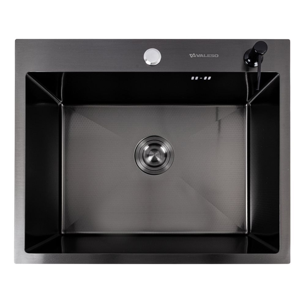 Кухонна мийка 60*50 PVD чорна VALESO Handmade DECOR (3,0/0,8) Кухонна мийка 60*50 PVD чорна VALESO Handmade DECOR (3,0/0,8)