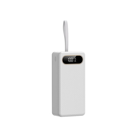 Корпус повербанку DIY C21, під елементи 18650 до 21 шт, 22.5W, з ліхтарем, білий Корпус повербанку DIY C21, під елементи 18650 до 21 шт, 22.5W, з ліхтарем, білий