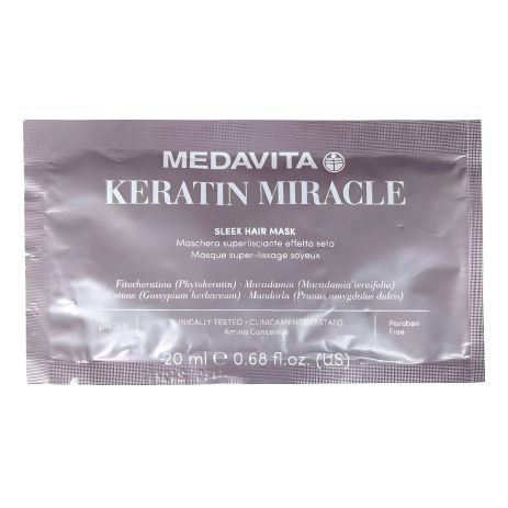 Саше разглаживающей маски Medavita Keratin Miracle для волос 20 мл Саше разглаживающей маски Medavita Keratin Miracle для волос 20 мл