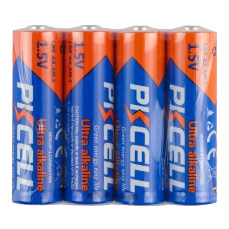 Батарейка щелочная PKCELL 1.5V AA/LR6, 4 штуки shrink (PC/LR6-4S) AA