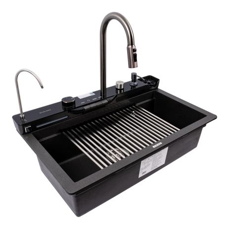 Кухонна мийка гранітна 7546 EVANORA матова (моріон) VALESO Кухонна мийка гранітна 7546 EVANORA матова (моріон) VALESO