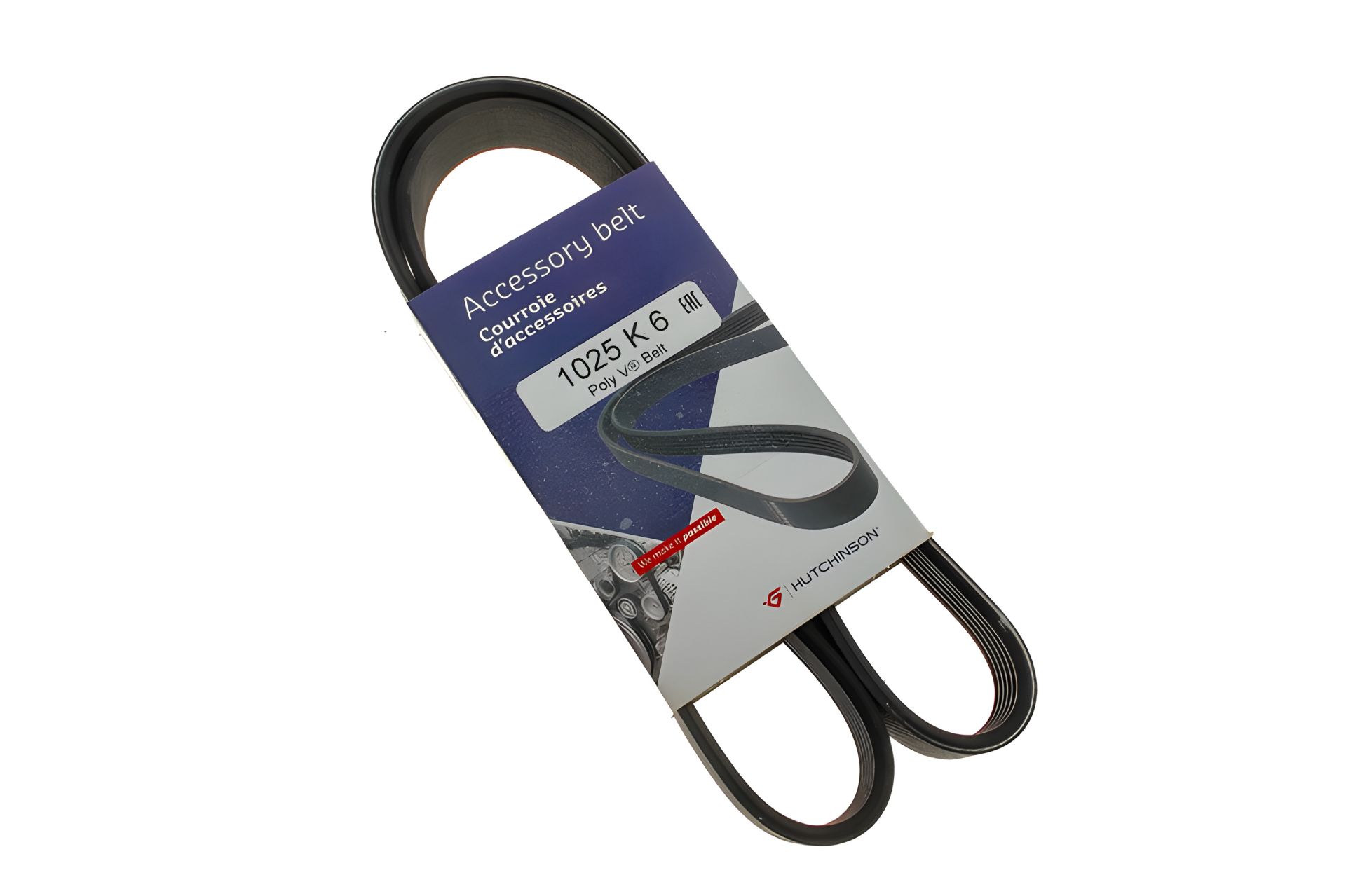 Ремень генератора 6PK1025 для A4/A6/Octavia/Golf VI/VII/Passat 1.6/2.0TDI 12- от Hutchinson (1025K6) Ремень генератора 6PK1025 для A4/A6/Octavia/Golf VI/VII/Passat 1.6/2.0TDI 12- от Hutchinson (1025K6)