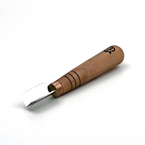 Коротка кутова рівна стамеска 15мм АЮ-STRYI Profi для геометричного різьблення