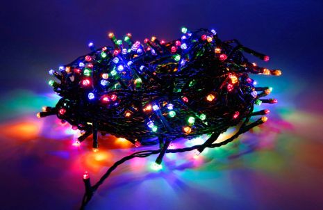 Гирлянда новогодняя LED-лампа VALESO 100 шт RGB 8 режимов Зеленый провод LKS5020