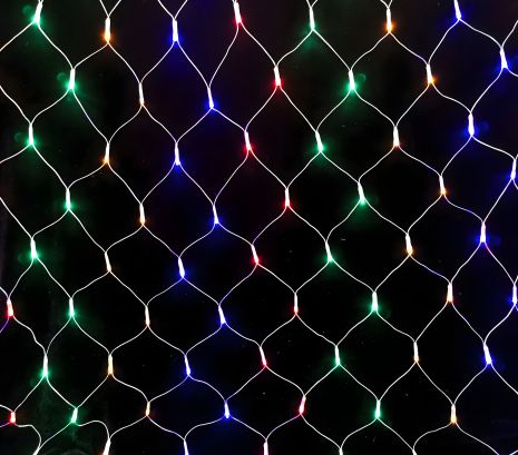 Новогодняя гирлянда-сетка LED VALESO 160 RGB 1.2x1.5 м 8 режимов Зеленый провод LKS5048 Новогодняя гирлянда-сетка LED VALESO 160 RGB 1.2x1.5 м 8 режимов Зеленый провод LKS5048