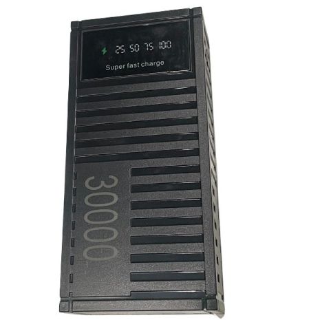 Power Bank YM-736 30000 мАч — 22,5 Вт PD 3.0, быстрая зарядка, светодиодный экран, 5 портов, Type-C и Micro-USB