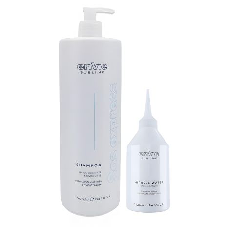 Набір для відновлення волосся Envie Luxury Sos Express (EN461/EN468): шампунь і флюїд, 1000+250 мл Набір для відновлення волосся Envie Luxury Sos Express (EN461/EN468): шампунь і флюїд, 1000+250 мл