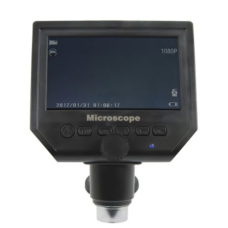 Цифровой микроскоп 4.3" с экраном и записью на microSD, фокус 20-120 мм, 600x (G600)