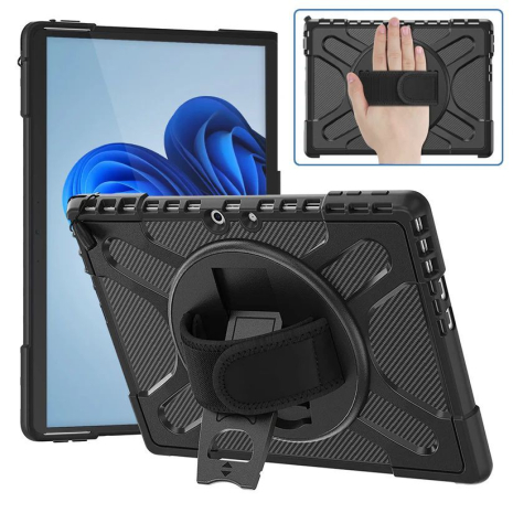 Чохол Rugged 3 Layers броньований протиударний з захистом Microsoft Surface Go 4 3 2 1 Чорний