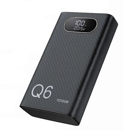 Корпус для Multi-powerbank Q6, елементи 21700 до 6 шт, 100W, чорний