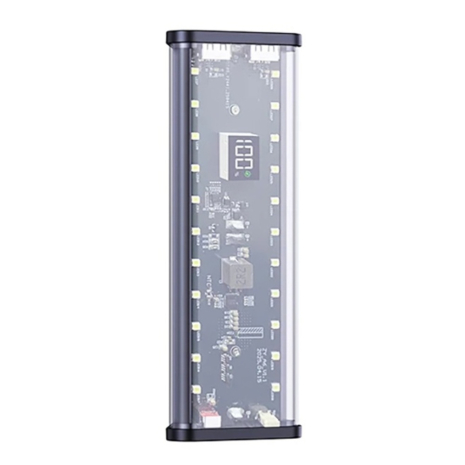 Корпус Multi-powerbank A6, під елементи 18650 до 6 шт, 22.5W, з бічною підсвіткою LED прозорий