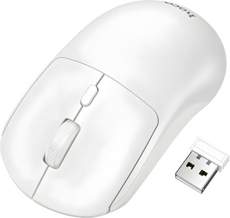 Бездротова GM42 миша Hoco, 2.4G, 800-1600DPI, 1хАА, біла