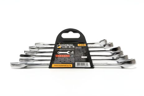 Комбіновані ключі, MATT FINISH набір 6 шт (8/10/12/13/14/17 мм) CrV standard, MASTERTOOL 71-9106 Комбіновані ключі, MATT FINISH набір 6 шт (8/10/12/13/14/17 мм) CrV standard, MASTERTOOL 71-9106