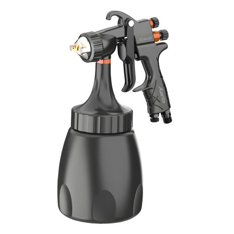 Пневматический краскопульт LVMP с нижним пластиковым бачком 1000мл, форсунка 1,7мм AUARITA LION-D-1.7LM