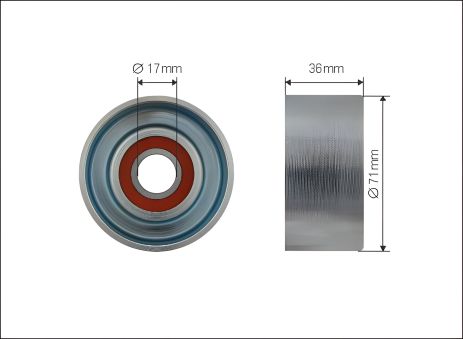 Натяжний ролик ременя генератора MAZDA 3,5,6, CX-7 2.0-2.2, CAFFARO (428-00)