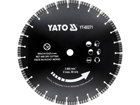 Диск сегментний відрізний алмазний по бетону YATO YT-60271