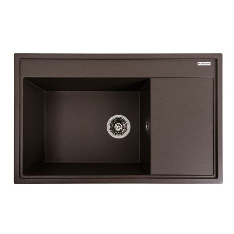 Кухонна гранітна мийка VALESO 7950 AZURIT матова Темна скеля