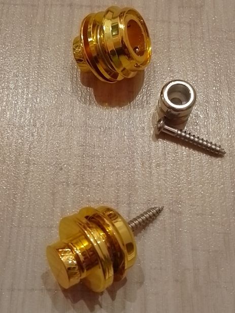 Золотисті тримачі ременя для електрогітари shaller (уцінка)