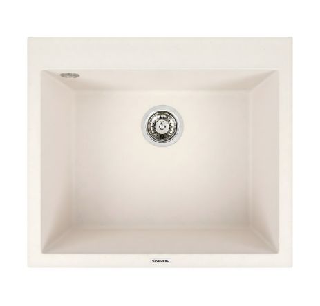 Кухонная гранитная мойка 5750 DAVINA VALESO белая в крапинку