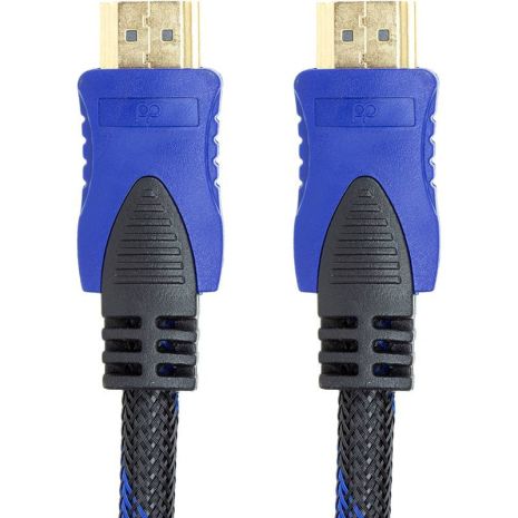 Відеокабель PowerPlant HDMI - HDMI, 10м, позолоч. конектори, 1.4V, Nylon, Double ferrites