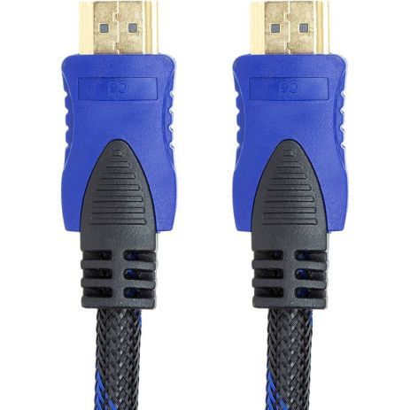 Кабель відео PowerPlant HDMI - HDMI, 3м, позолочені конектори, 1.4V, Nylon, Double ferrites