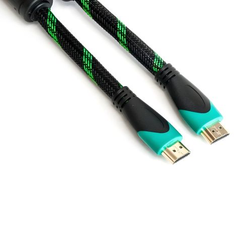 Відео кабель PowerPlant HDMI - HDMI, 2м, позолочені конектори, 2.0V, Double ferrites, Highspeed