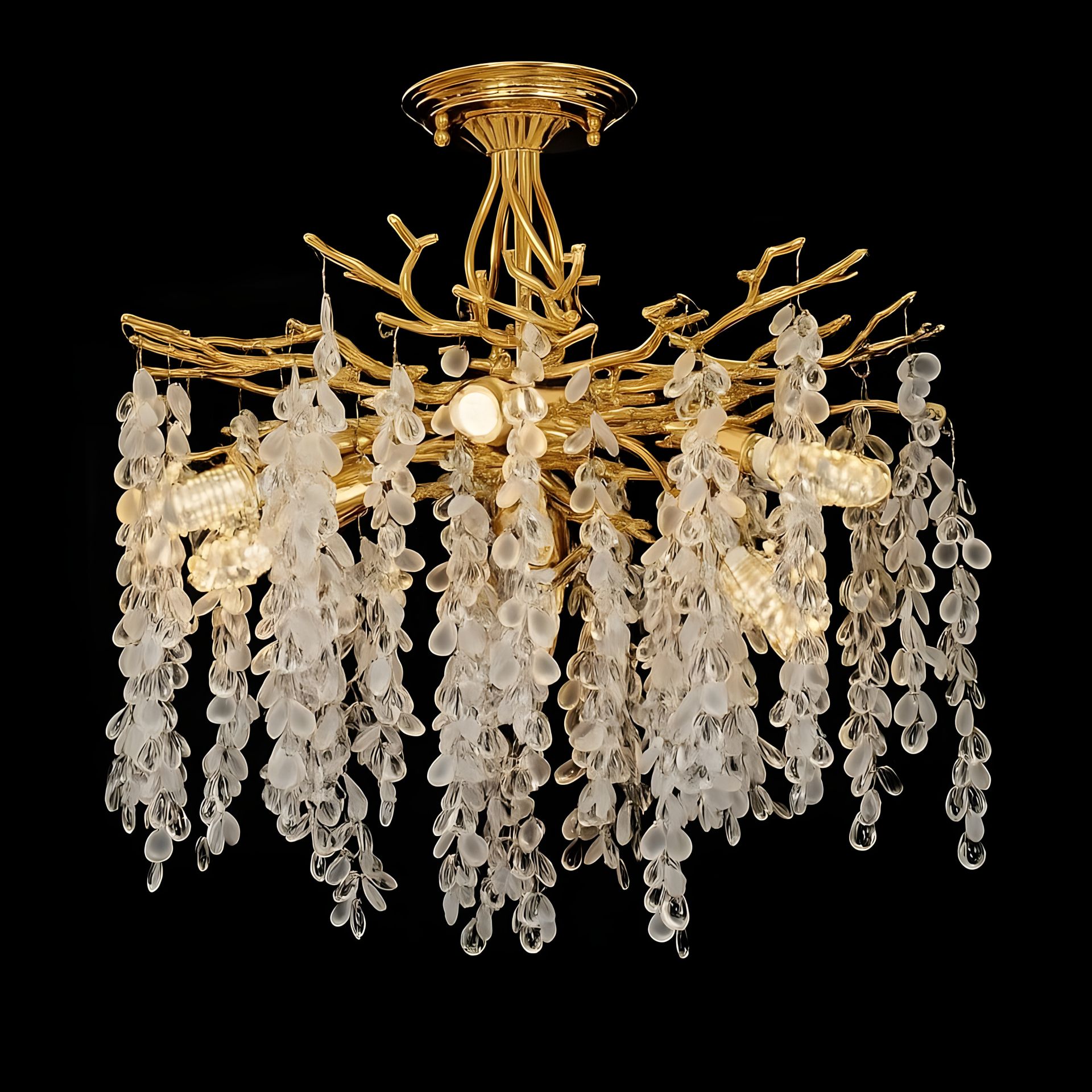Потолочная люстра VALESO, 6 плафонов, Хрусталь, Металл, Золотистый, C33008-460 Потолочная люстра VALESO, 6 плафонов, Хрусталь, Металл, Золотистый, C33008-460