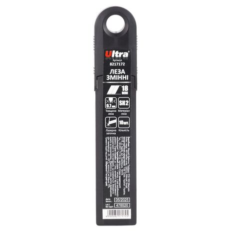 Лезвия сменные прямые 18×100×0.7мм 7 сегментов 10шт ULTRA 8217172 Лезвия сменные прямые 18×100×0.7мм 7 сегментов 10шт ULTRA 8217172