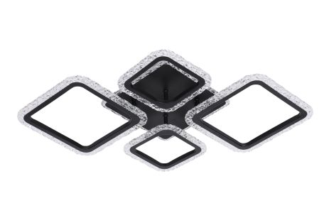 Люстра потолочная светодиодная VALESO Акрил/Металл Черный 112W 2966/2+2 Люстра потолочная светодиодная VALESO Акрил/Металл Черный 112W 2966/2+2