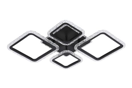 VALESO 112W потолочная светодиодная люстра, акрил/металл, черный 2966/2+2