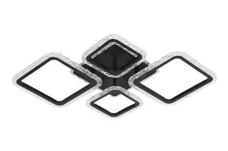 Світлодіодна стельова люстра VALESO з чорного акрилу/металу 112W 2966/2+2