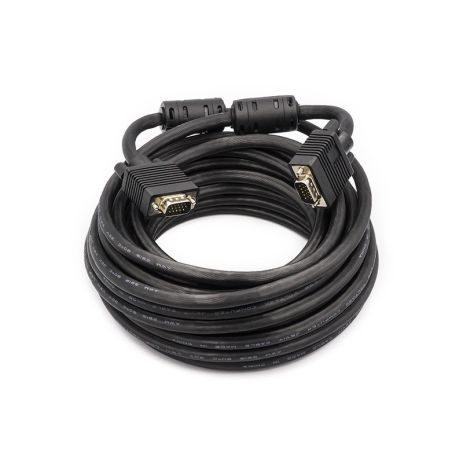 Видео кабель PowerPlant VGA-VGA, 10м, Double ferrites